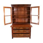 19th Century English Sheraton Style Walnut Secretary With Chippendale Influences