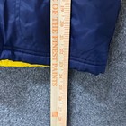 Adidas Windbreaker Jacket Boys Size S Yellow Navy Blue Padded Hooded Full Zip