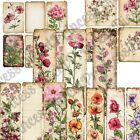 20 Piece Vintage Style Floral Tags  Junk Journal Scrapbook Usa Seller Journaling