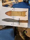 Ww1 1917 Bolo Knife By Plumbs Philadelphia With Canvas Scabbard Dated 1918