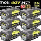 1 6pack 8 0ah Battery 40 Volt For Ryobi 40v Lithium Op40602 Battery With Led