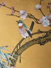 Chinese Vintage Painting Bird Plum Blossom Signed Du Hau Hand Painting 15x30