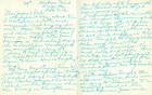 1950s Long Letter On Largo Florida Card Pink Flamingo Gorgeous George Wrestling