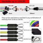 11 Pc Resistance Bands Set Pull Rope Gym Home Fitness Workout Crossfit Yogatube