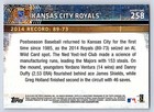 2015 Topps Series 1 Base   258 Kansas City Royals - Team Card