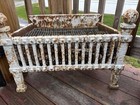 Antique Cast Iron   Steel Victorian Footed Fireplace Insert Added Light Sockets