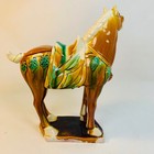 Chinese Tang Dynasty Style Imperial Sancai Tri-glaze War Horse Figurine Large
