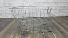Lot Of 3 - Vintage Industrial Metal Wire In-out Letter Size Desk Tray Baskets