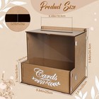 Brown Rustic Wooden Wedding Gift Card Box Money Holder With Flower Trough