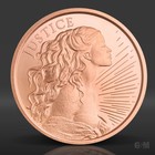1 Oz Justice Copper Round 2026  999 Fine Copper Bullion 1 Avdp Ounce