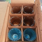 Lot Of 12 Vintage Homco  Glass Diamond Point Peg Votive Candle Holders Sconces