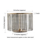Gold Metal 12  Tall Cake Stand With Crystal Pendants Party Wedding Reception