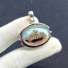 Dendritic Agate Pendant  925 Sterling Silver Necklace  Anniversary Gift For Her 