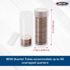 Quarter Coin Storage Tubes - 50 Ct   Archival Quality Plastic Coin Holders  S   