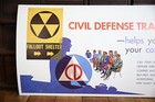 Vintage Civil Defense Sign 1964 Defense Training Ad Poster Cold War Atomic Bomb