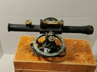 Antique Surveyor Transit Scope Tool Surveying Instrument Equipment - W wood Box