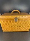Vintage Mcm Sewing Box Wilson Wil-hold Wicker Basket Design Storage W  Notions