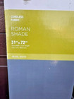 Cordless Fabric Roman Shade Blackout 31   x72    Pearl White Set Of 3