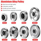 1 4pack Aluminum Bearing Pulley Wheel Cable Machine Gym Fitness Equipment Silver