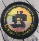 Vtg Singer Manufacturing Co  Treadle Sewing Machine 12  Round Metal Tray Studio