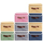 6pcs Collapsible Fabric Cube Storage Bins Home Organizer Boxes Baskets 10  8x7  