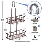 Hanging Shower Caddy Bathroom Organizer Shelf Racks Shampoo Soap Holders