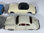 Vintage Sss Tin Friction Tiny Giant Lot Of 4 Porsche Vw Bluebird Mg Japan As Is