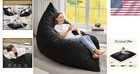 3-in-1 Velvet Convertible Bean Bag Chair For Adults - Large   Luxe Comfort