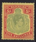 Bermuda Stamps Jan 1939 5 - Reference Issue 1 Mh P13 9x13 8 Sg118a  Cv   350