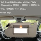 Left Driver Side Sun Visor W  Lights Fits For 2013-2018 Nissan Altima96401-3ta2a