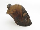 African Carved Kuba Biombo Helmet Mask From Drc Approximately 17  X 11 