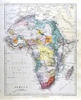 1885 Stanford Map Africa Guinea Madagascar Egypt Congo Cape Colony South Antique
