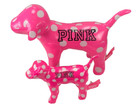Lot Of 2 Victoria s Secret Pink Polka Dot Dogs Large 13    Mini 7  New