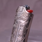 Vintage Marlboro Cowboy Boot Metal Lighter Case Mini Bic Holder