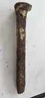 Antique Primitive Old 7  Long Iron Railroad Rail Tie Antique Spikes Rusty