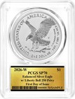1776-2026 W  1 Enhanced Unc Silver Eagle 250th Liberty Bell Privy Pcgs Sp70 Fdoi