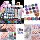 Acrylic Nail Powder   Gel Kit With 12 Glitter Colors For Nail Art