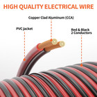 100ft 16 Gauge Red Black Hookup Electrical Wire 16awg Copper Cable Set