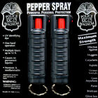 2 Pack Police Magnum Pepper Spray  50oz With Black Molded Keychain Self Defense