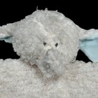 Demdaco Elephant Knotted Lovey Baby Security Blanket Fuzzy Cream White Square
