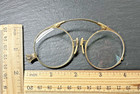 Antique 1 10 12k Gold Fill Pince Nez Round Lens Glasses By Oxford N358