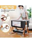 3in1 Baby Crib Bassinet Newborn Bedside Sleeper storage Basket Height-adjustable