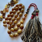 Natural Antique Pressed Baltic Amber Islamic Prayer Rosary 74g  33 Beads Misbaha