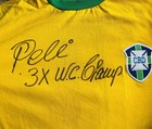 Pele Signed Front 1970 Brazil Jersey Athleta Inscribed 3x W c Champ Psa dna