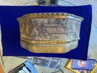 Antique French Tapestry Jewelry Casket Filigree Velvet Art Nouveau 1880s