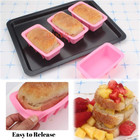 Silicone Mini Bread Loaf Pans For Baking Nonstick Small Toast Cake Bakeware 6 5 