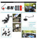Action Camera Mount Kit Suction Cup Helmet Set For Gopro Dji