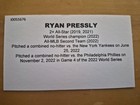 Ryan Pressly Signed Astros 2022 World Series Final Out 8x10 Photo Tristar