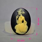 Lady Silicone Mold Cameo Resin Polymer Clay Sugarcraft Mold