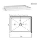 Goodyo Single Threshold Shower Base 32x48 In Center Drain- White
